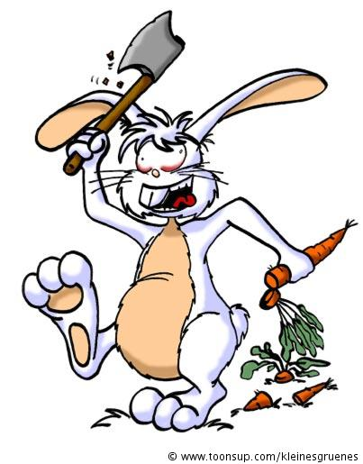 Illustration: wahnsinniger hase 1