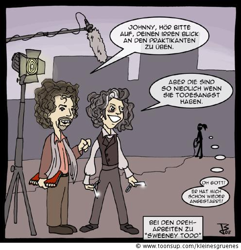 Cartoon: am set von 'sweeney todd' 1