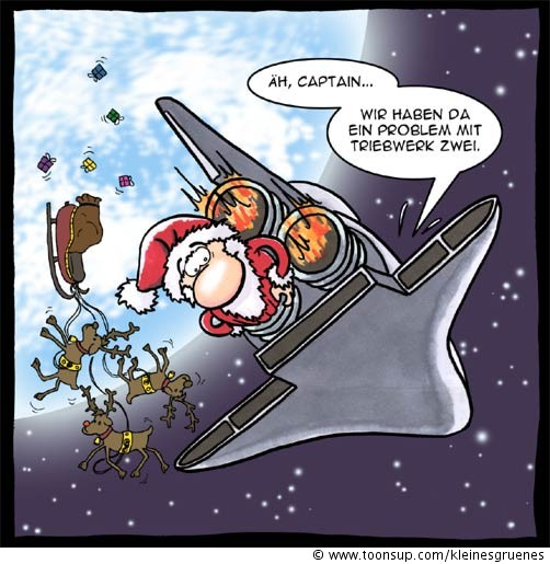 Cartoon: Weihnachten im Weltraum 1