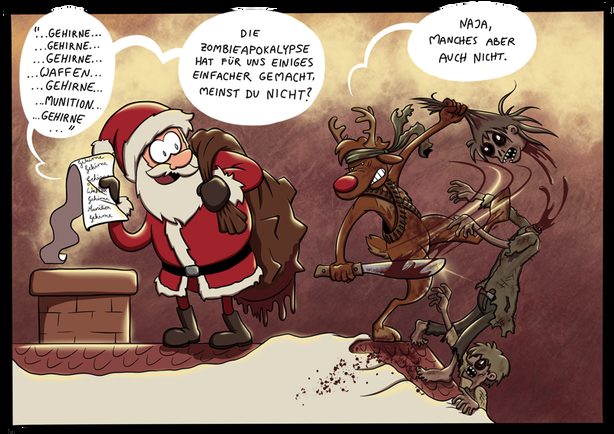 Cartoon: Santa vs. Zombies 1
