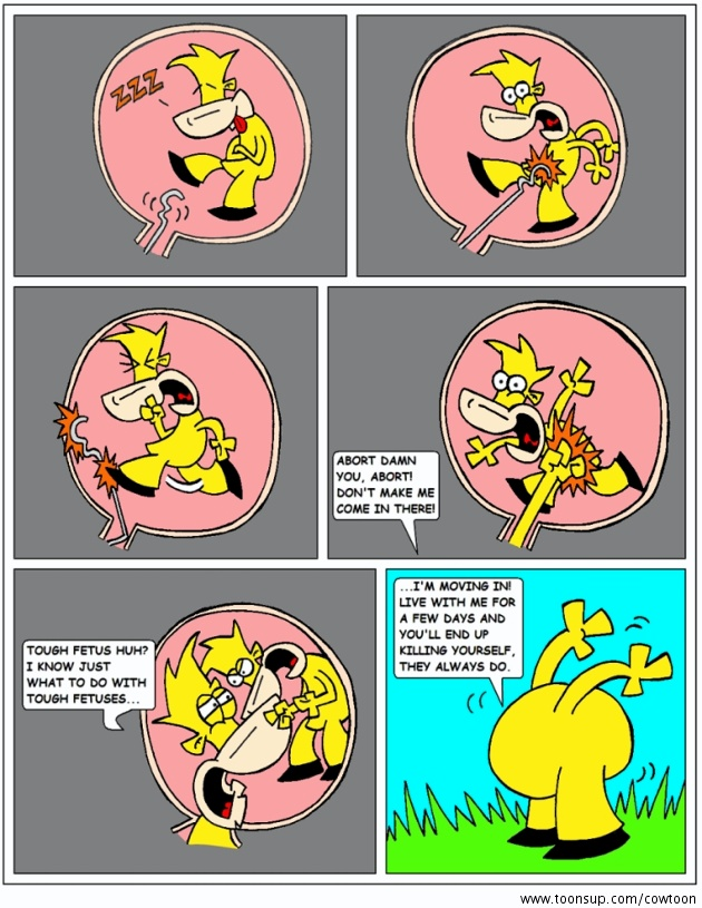 Cartoon: Stabbing fetus 1
