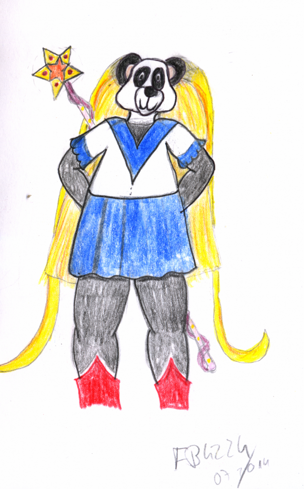 Concept Art / Character Design: Panda-Charakter als Panda-Moon 1