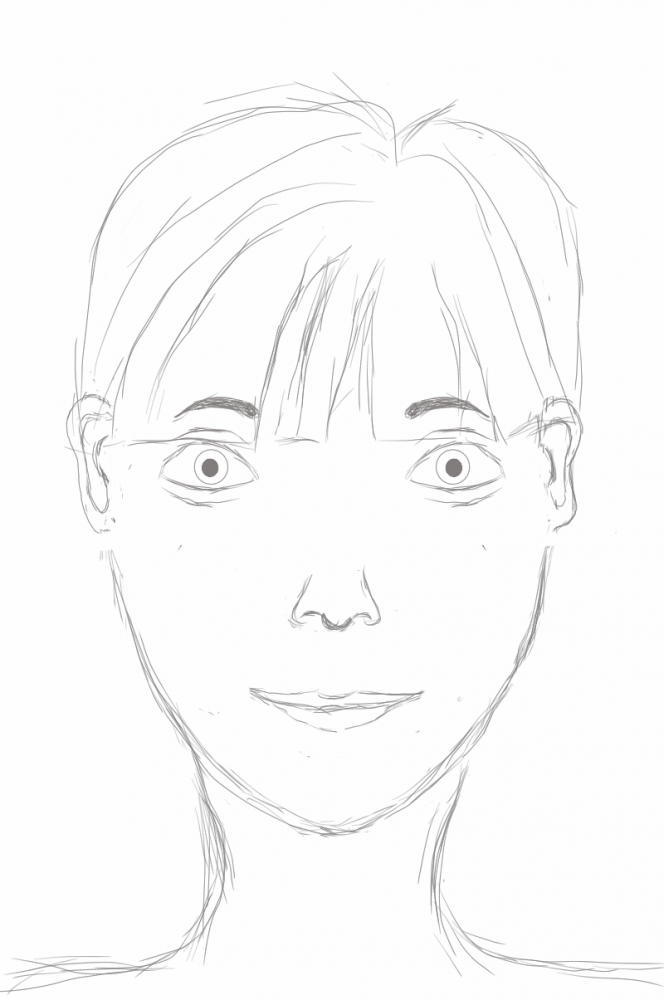 Concept Art / Character Design: ein Gesicht mit Sketchbook 1