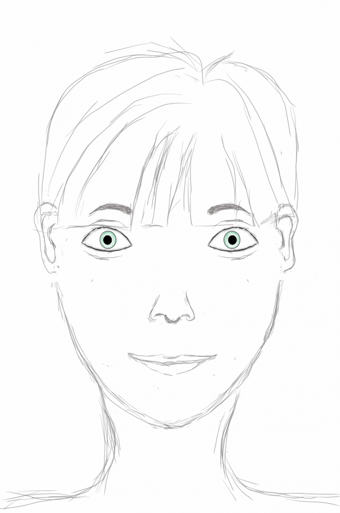 Concept Art / Character Design: ein Gesicht mit Sketchbook 2