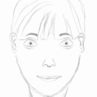 ein Gesicht mit Sketchbook