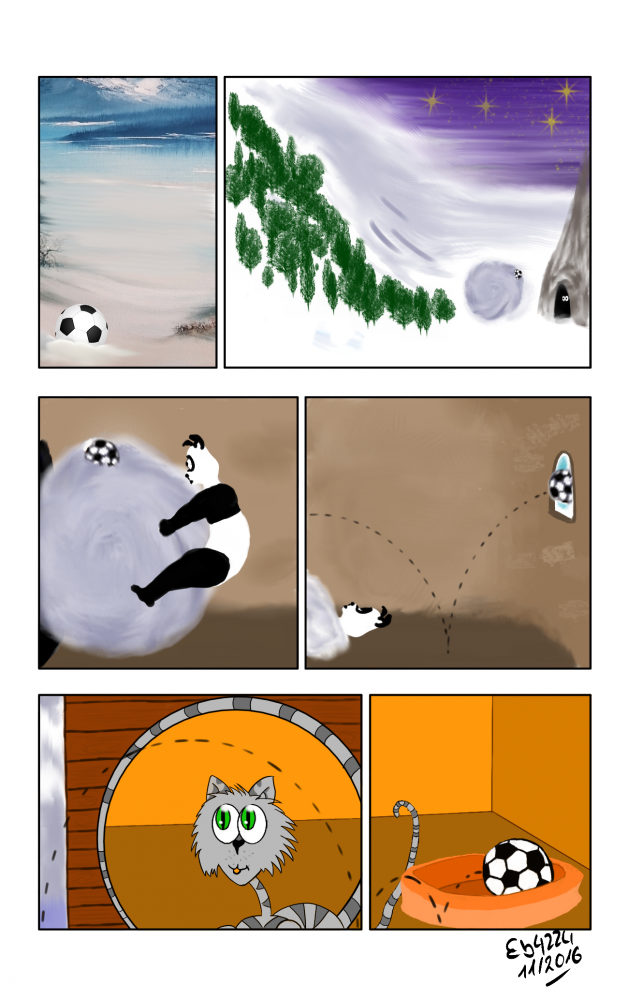Comic: #DasZuspiel, der Fußball sucht sich seinen Kuschelplatz 1