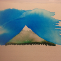 Aquarell Test - Berg