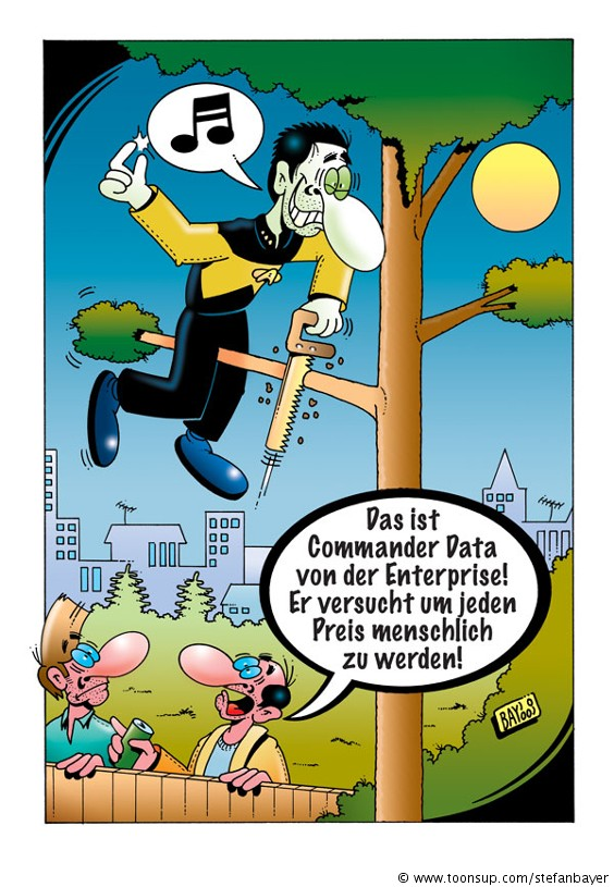 Cartoon: Cartoon von Stefan Bayer: Menschlich! 1