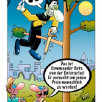 Cartoon von Stefan Bayer: Menschlich!