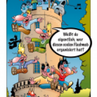Cartoon von Stefan Bayer: Flashmob