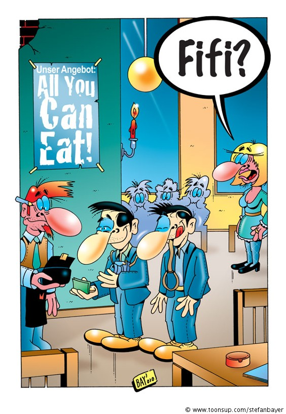Cartoon: Cartoon von Stefan Bayer: All You Can Eat! 1