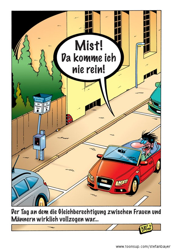 Cartoon: Cartoon von Stefan Bayer: Gleichberechtigung 1