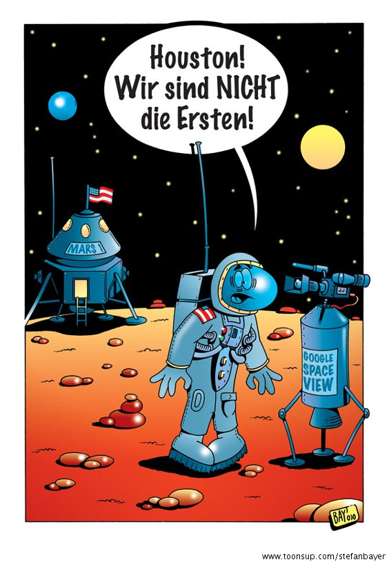 Cartoon: Cartoon von Stefan Bayer: Galaktisch Googeln 1