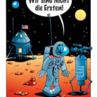 Cartoon von Stefan Bayer: Galaktisch Googeln