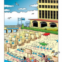 Cartoon von Stefan Bayer: Urlaub in Deutschland boomt!