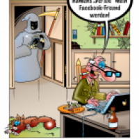 Cartoon von Stefan Bayer: Mein neuer Facebook-Freund!