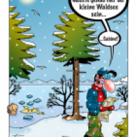 Cartoon von Stefan Bayer: Wanderlust im Winter