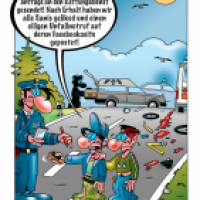 Cartoon von Stefan Bayer: Facebook-App für Handys