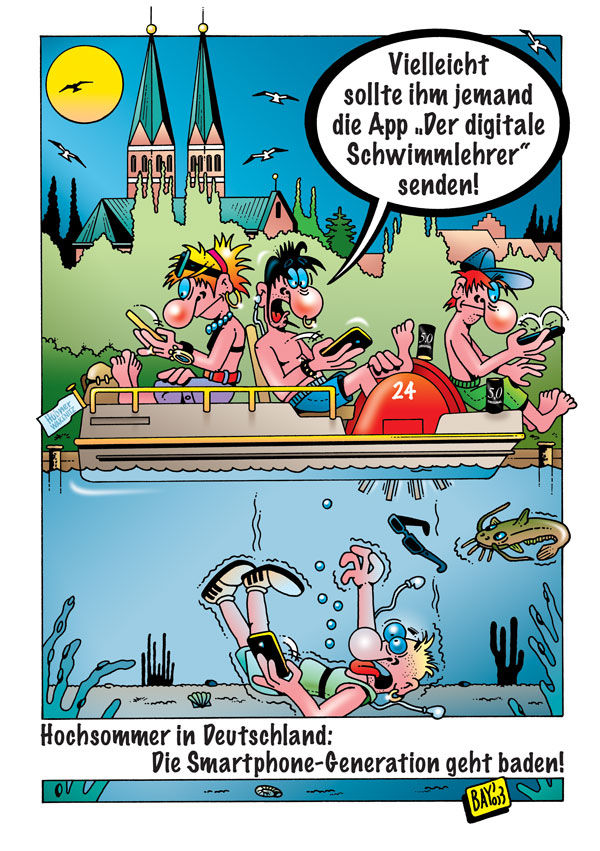 Cartoon: Cartoon von Stefan Bayer: Hochsommer 1
