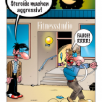 Cartoon von Stefan Bayer: Fitnessstudio