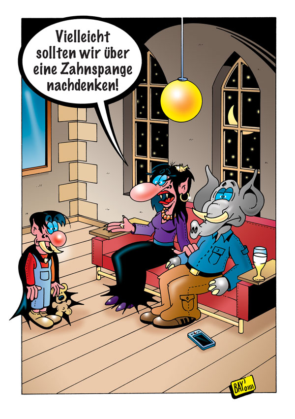 Cartoon: Cartoon von Stefan Bayer: Zahnspange 1