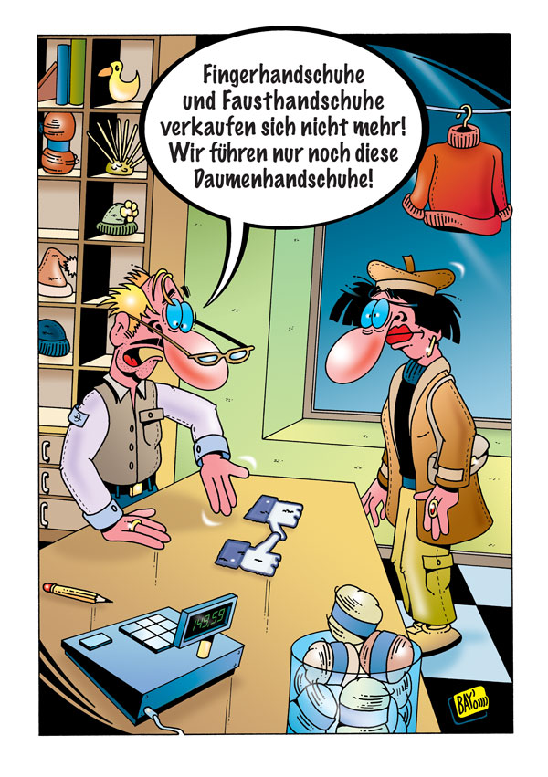 Cartoon: Cartoon von Stefan Bayer: Handschuhe 1