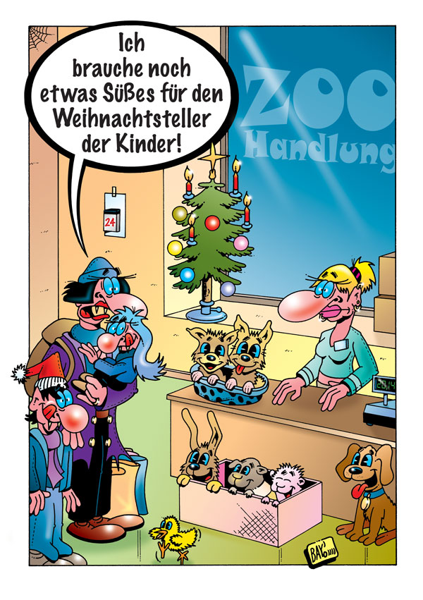 Cartoon: Cartoon von Stefan Bayer: Weihnachtsteller 1