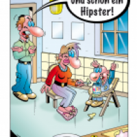 Cartoon von Stefan Bayer: Hipster