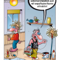 Cartoon von Stefan Bayer: Ungepflegte Haare