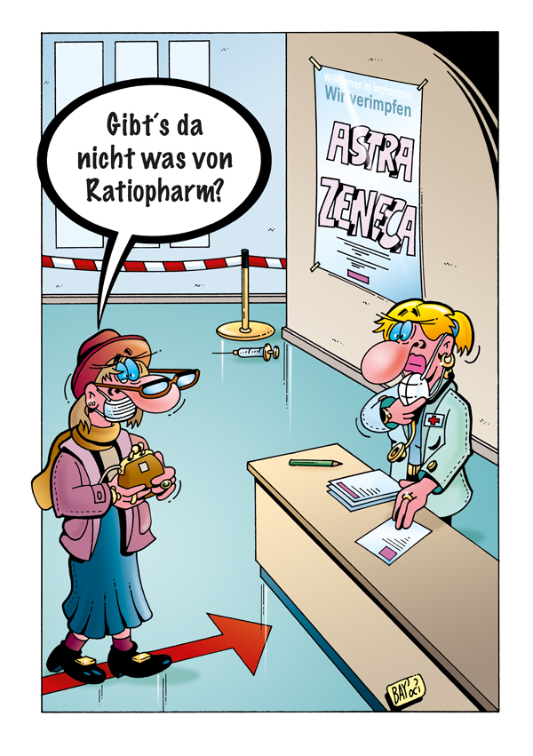 Cartoon: Cartoon von Stefan Bayer: AstraZeneca 1