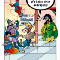 Cartoon von Stefan Bayer: Superheld*innen