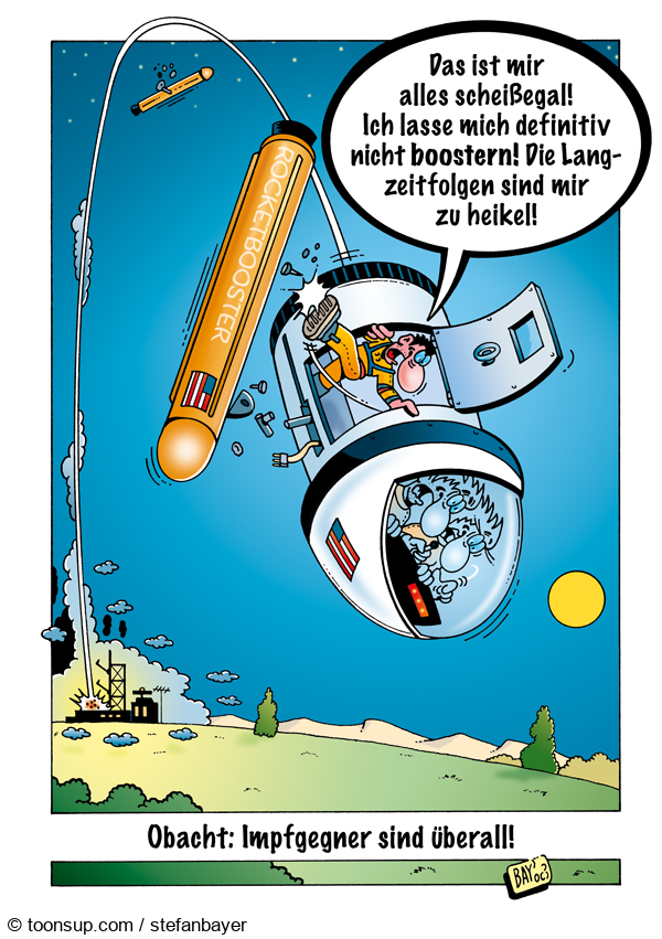 Cartoon: Cartoon von Stefan Bayer: Booster(n) 1