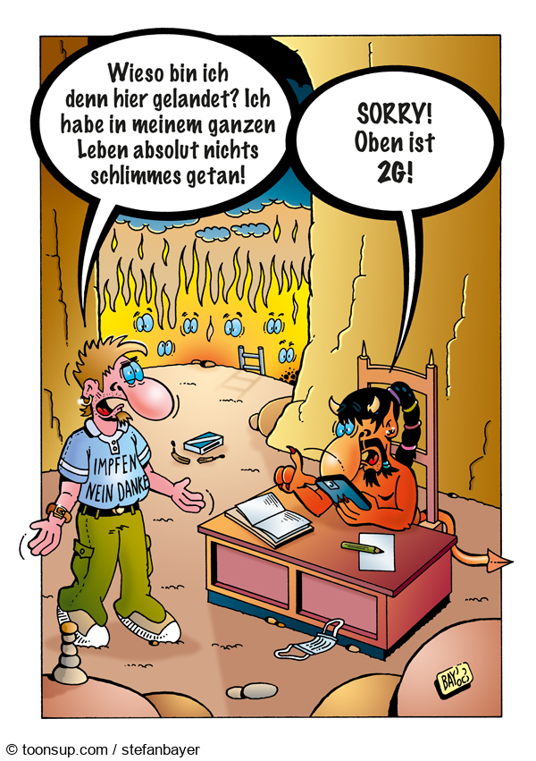 Cartoon: Cartoon von Stefan Bayer: 2G 1