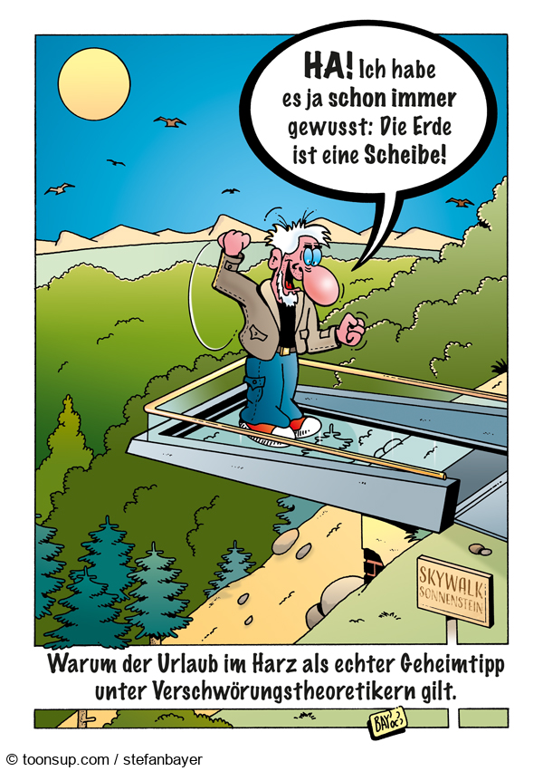 Cartoon: Cartoon von Stefan Bayer: Verschwörungstheoretiker 1