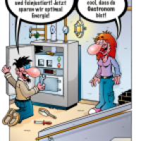Cartoon von Stefan Bayer: Gastronom