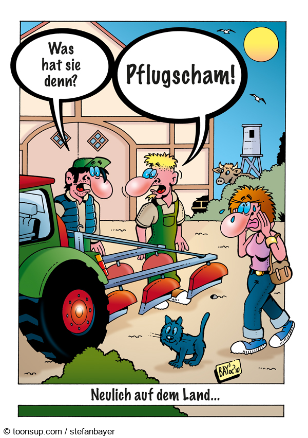 Cartoon: Cartoon von Stefan Bayer: Auf dem Land 1