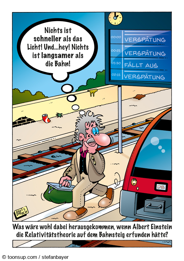 Cartoon: Cartoon von Stefan Bayer: Einstein 1