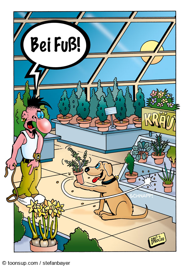 Cartoon: Cartoon von Stefan Bayer: Gartencenter 1