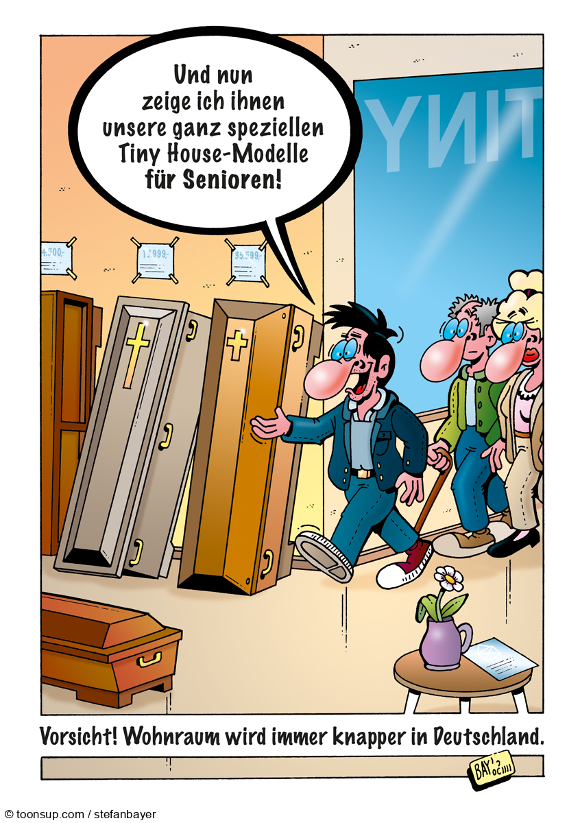 Cartoon: Cartoon von Stefan Bayer: Tiny House 1