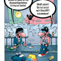 Cartoon von Stefan Bayer: Anmachsprüche