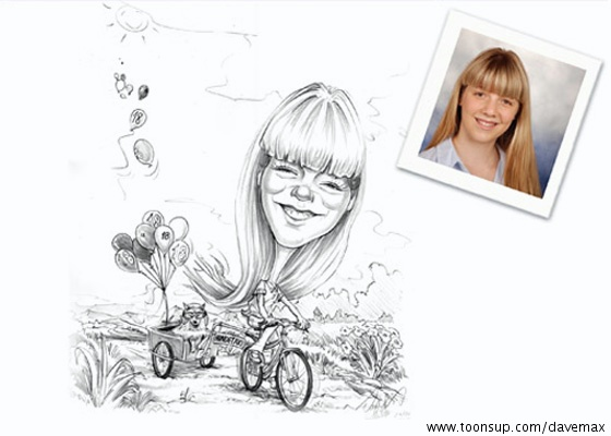 Caricature: Geburtstagskarikaturen 3