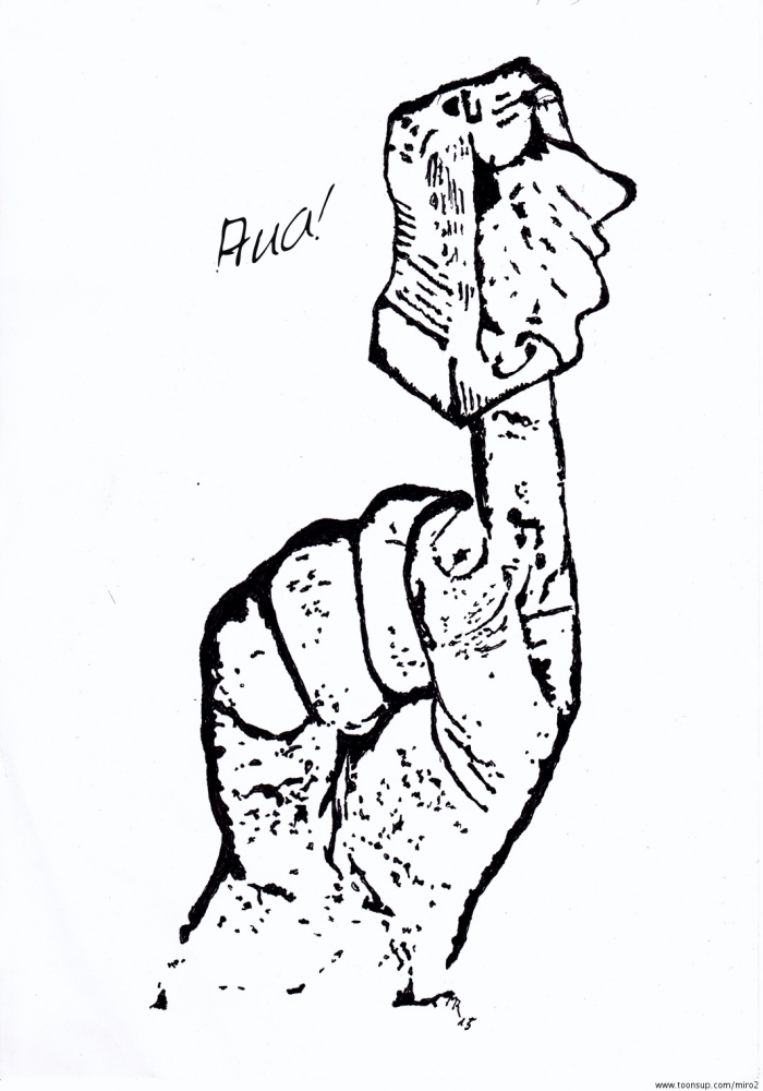 Cartoon: Auchn Fingerspitzengefühl 1