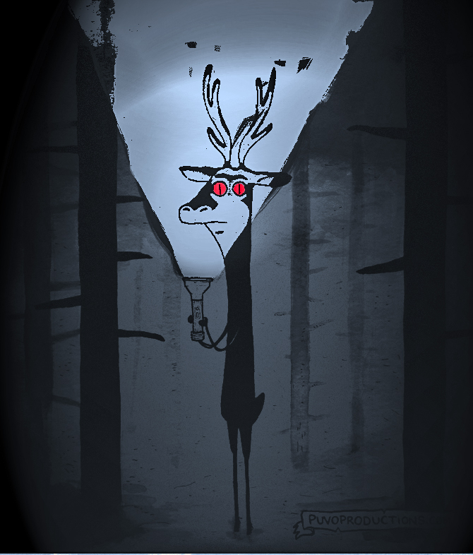 Illustration: Hommage à puvo - Le Cerf 1
