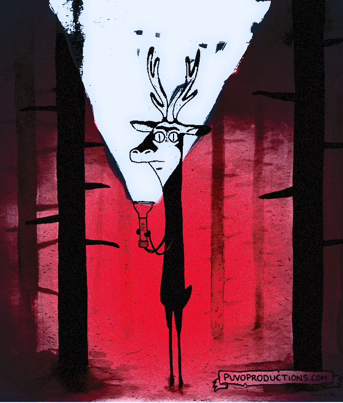 Illustration: Hommage à puvo - Le Cerf 2