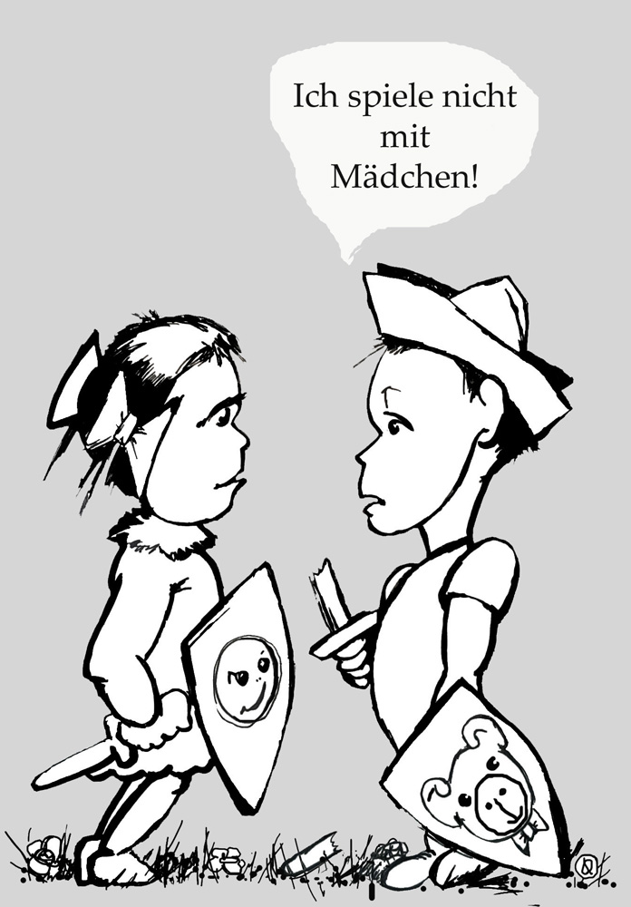 Cartoon: Blöde Mädchen1 1
