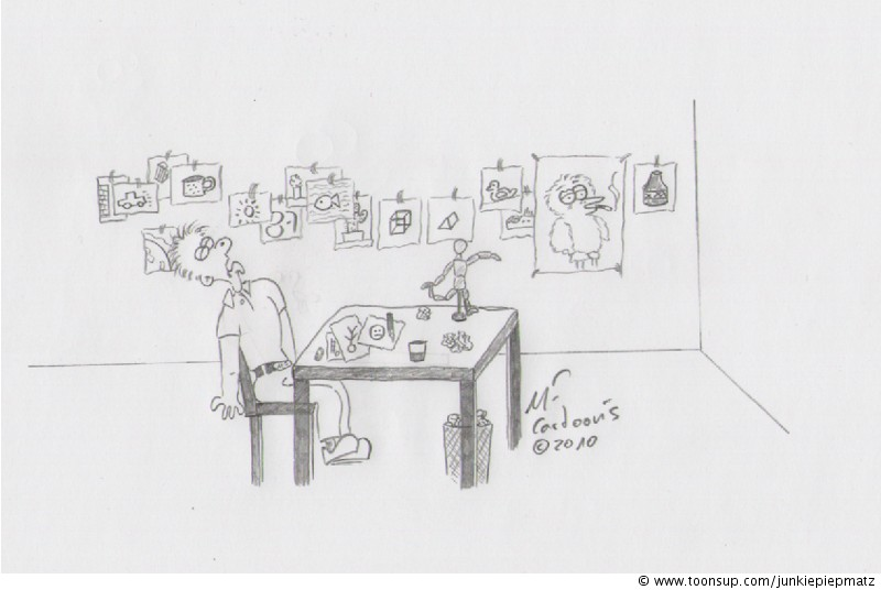 Cartoon: Genie bei der Arbeit 1