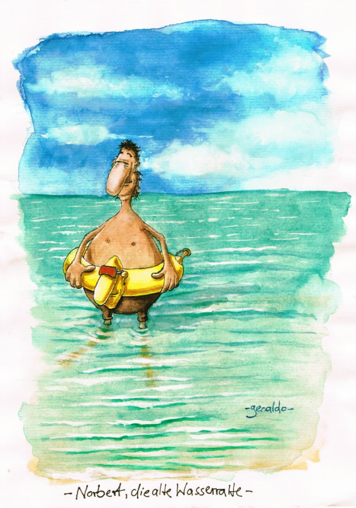 Cartoon: Wasserratte 1