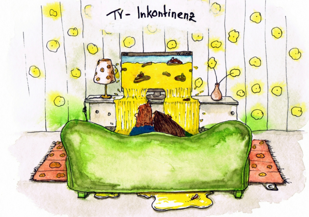 Cartoon: TV-Inkontinenz 1