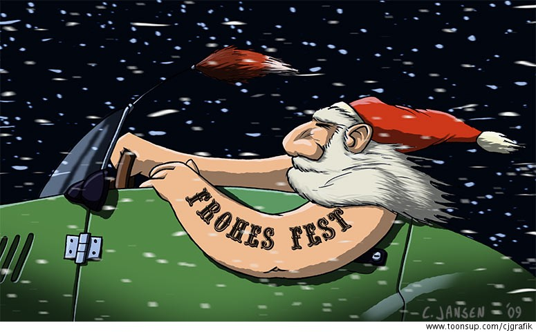 Illustration: Santa kommt in die Stadt 1