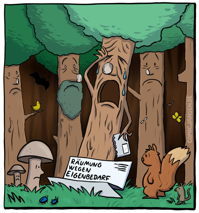 Cartoon: Räumung Wegen Eigenbedarf 1